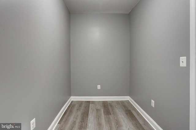 unfurnished room featuring light hardwood / wood-style floors