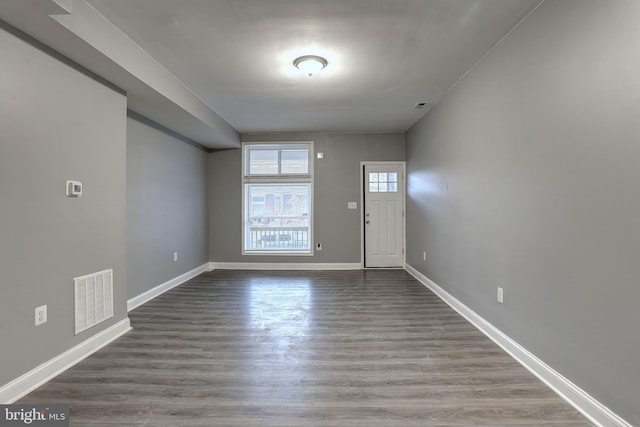 foyer featuring wood-type flooring