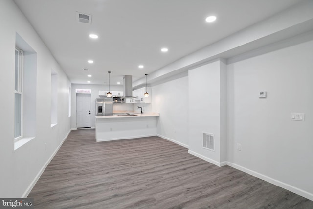 interior space featuring dark hardwood / wood-style floors