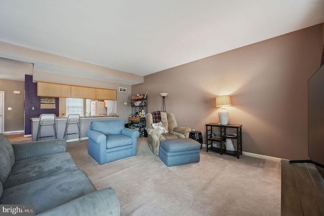 view of carpeted living room