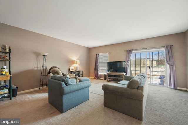 view of carpeted living room