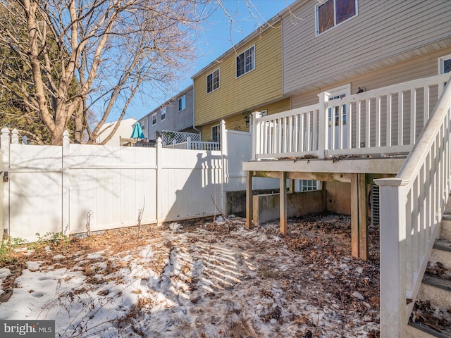 exterior space with a wooden deck