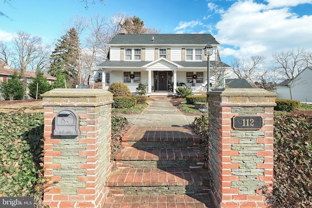 view of front of house with a porch