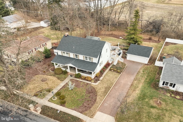 birds eye view of property