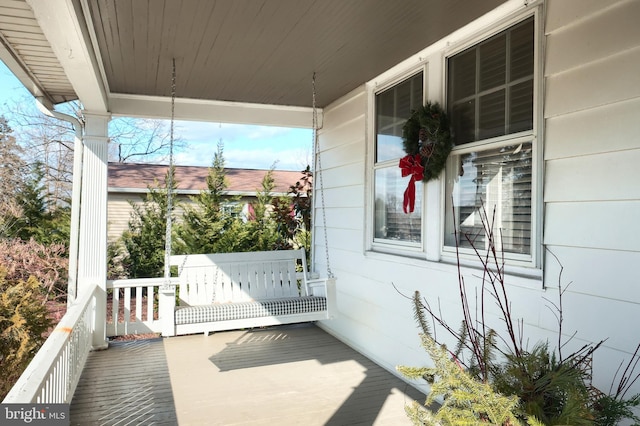 exterior space with covered porch