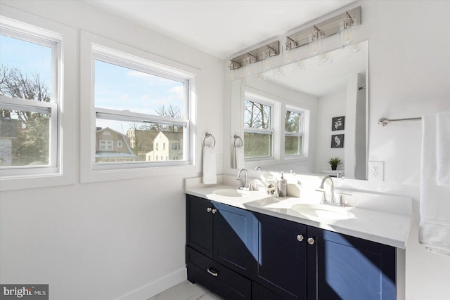 bathroom with vanity