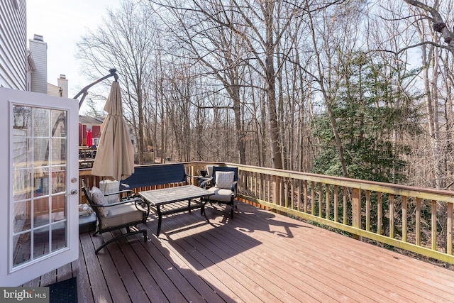 view of wooden terrace