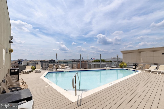 view of pool with a patio