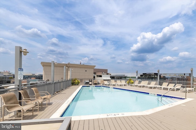 view of pool with a patio