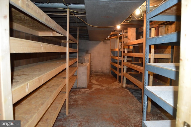 view of storage area