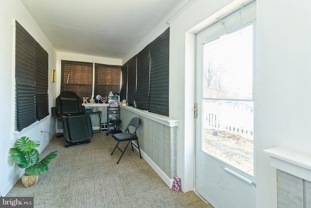 view of sunroom