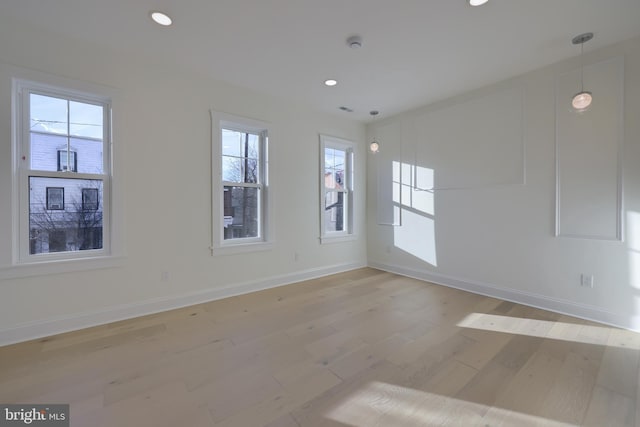 empty room featuring light hardwood / wood-style flooring