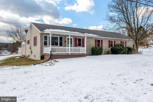 view of front of house featuring covered porch