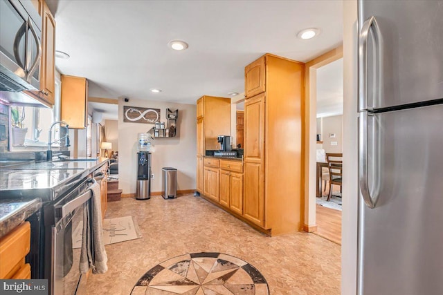 kitchen with stainless steel appliances