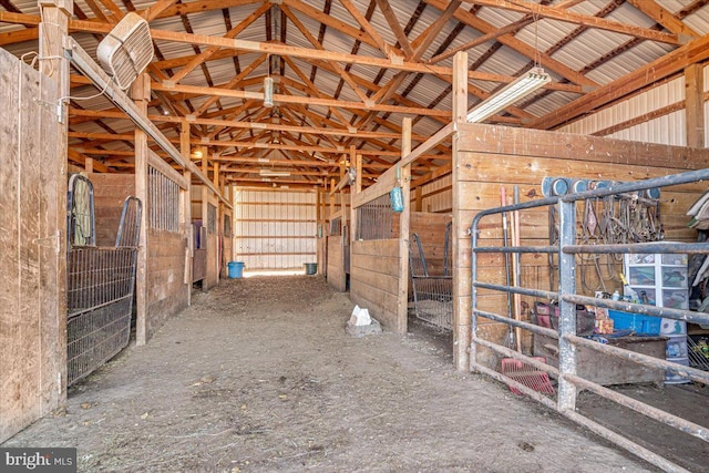 view of horse barn