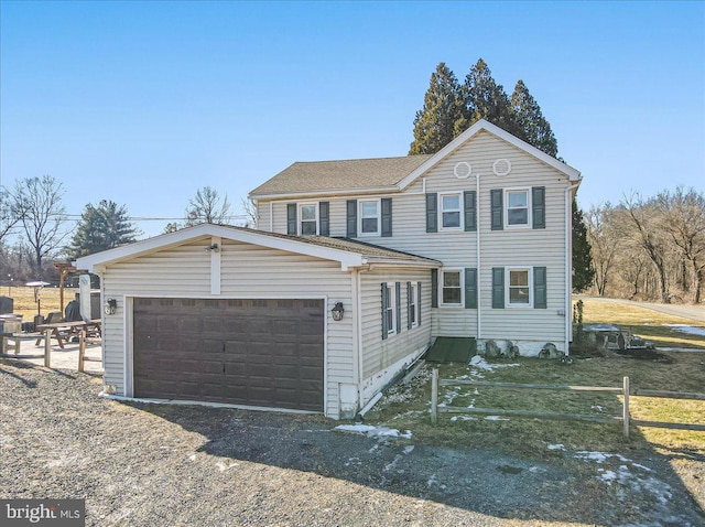 view of front of house featuring a garage