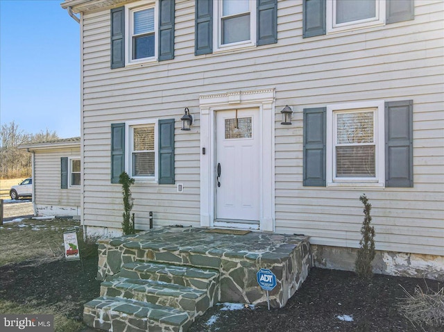 view of doorway to property