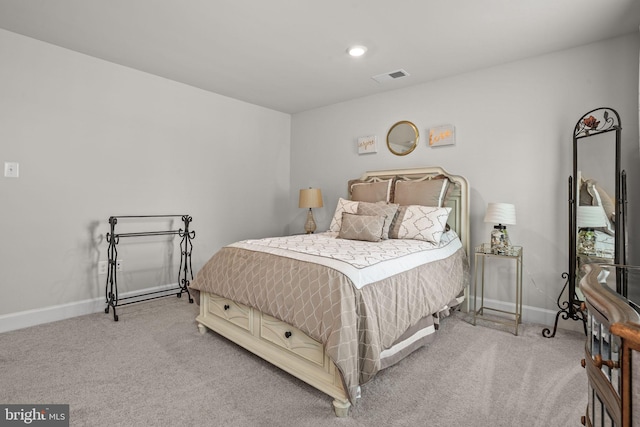 view of carpeted bedroom