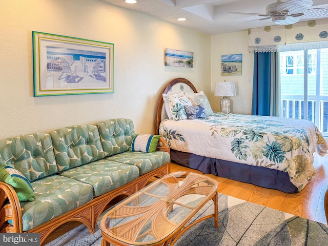 bedroom featuring hardwood / wood-style flooring