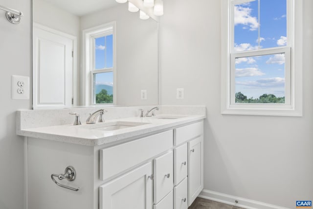 bathroom with vanity