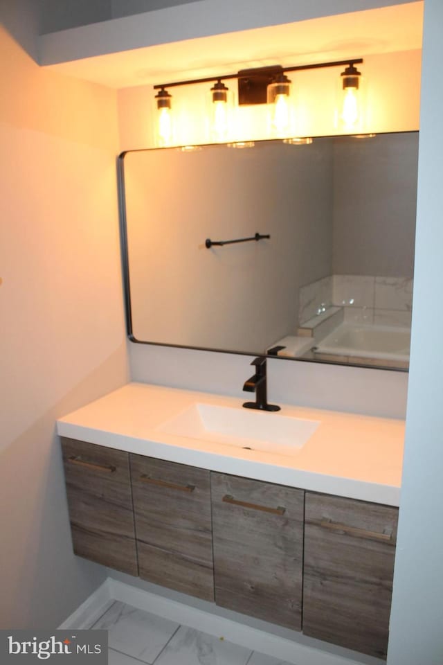 bathroom with vanity