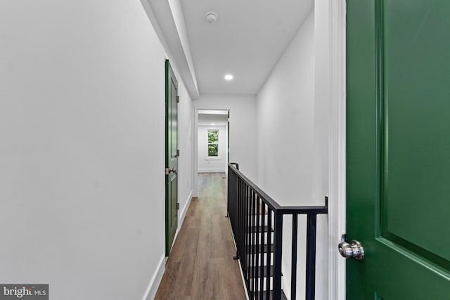 hall featuring hardwood / wood-style floors