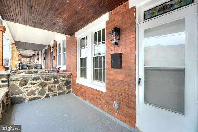 balcony with covered porch