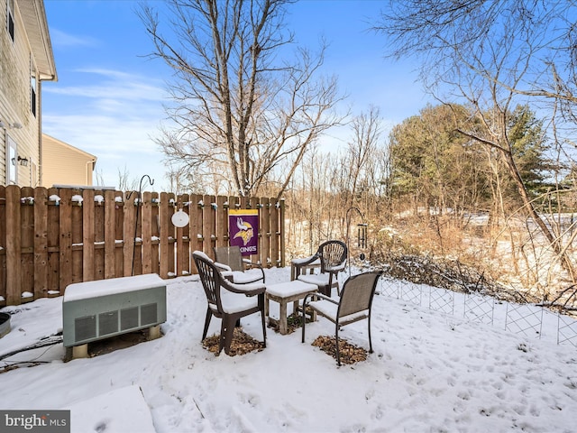 view of snowy yard