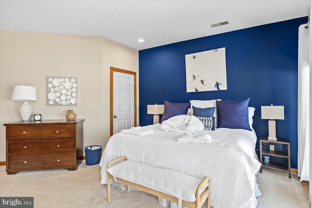 view of carpeted bedroom