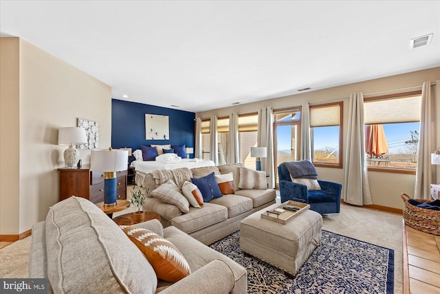 view of carpeted living room