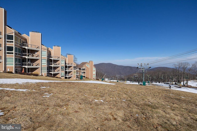 view of property's community with a mountain view