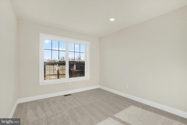 view of carpeted empty room