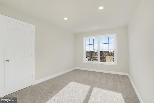 view of carpeted empty room