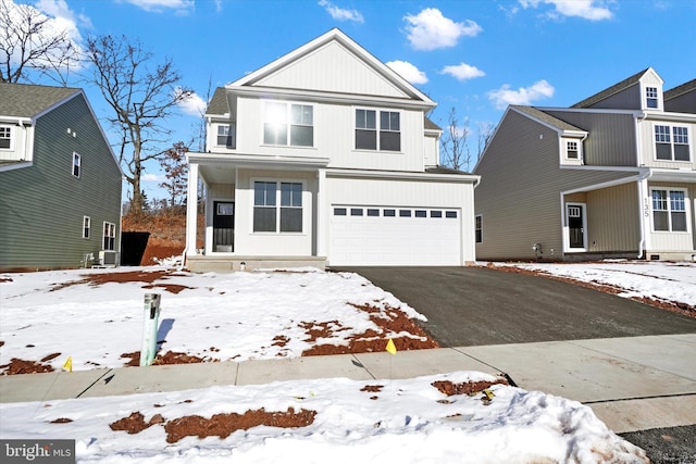 view of property with a garage