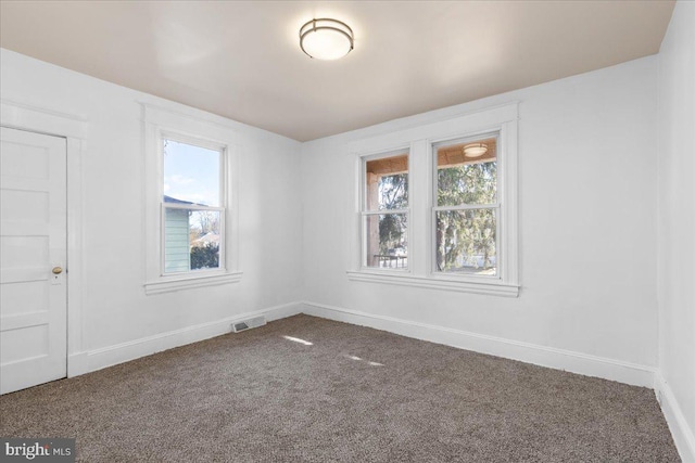 carpeted spare room with plenty of natural light