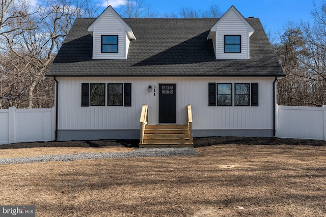 view of new england style home