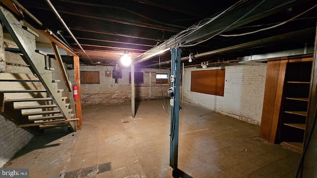 view of basement