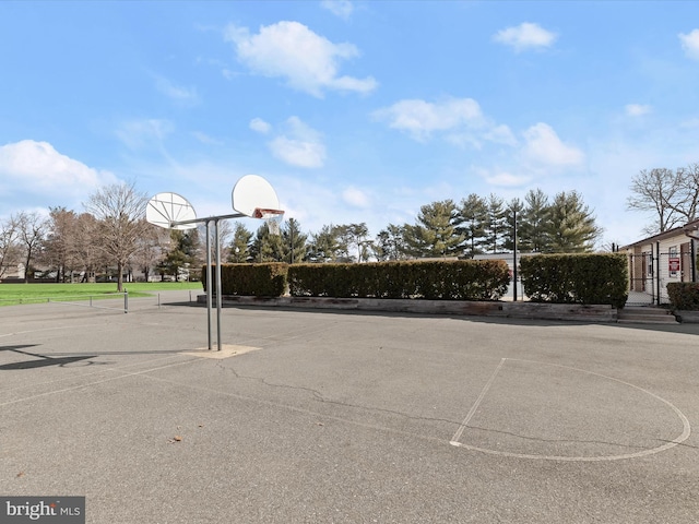 view of sport court featuring community basketball court