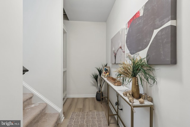 interior space featuring light hardwood / wood-style floors