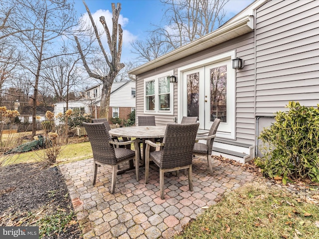 view of patio / terrace with french doors