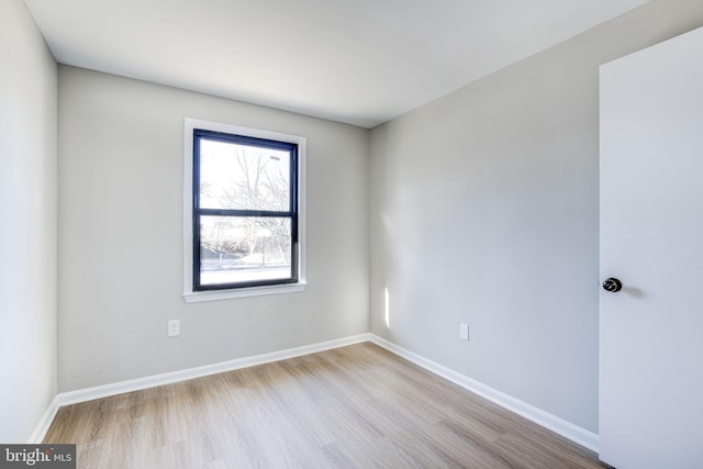 empty room featuring light hardwood / wood-style floors