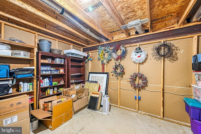 view of storage room