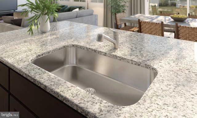 details with light stone counters and sink