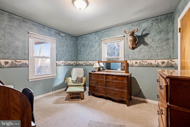 view of carpeted bedroom