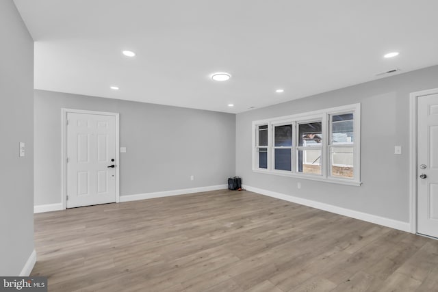 interior space featuring light hardwood / wood-style floors