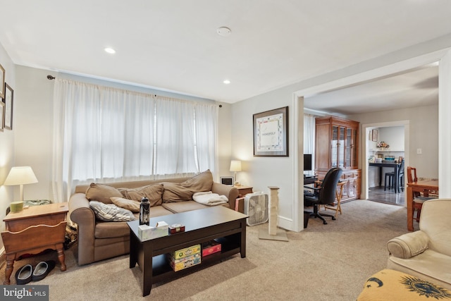 view of carpeted living room