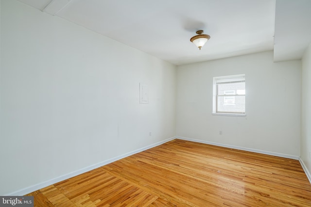 empty room featuring light hardwood / wood-style flooring