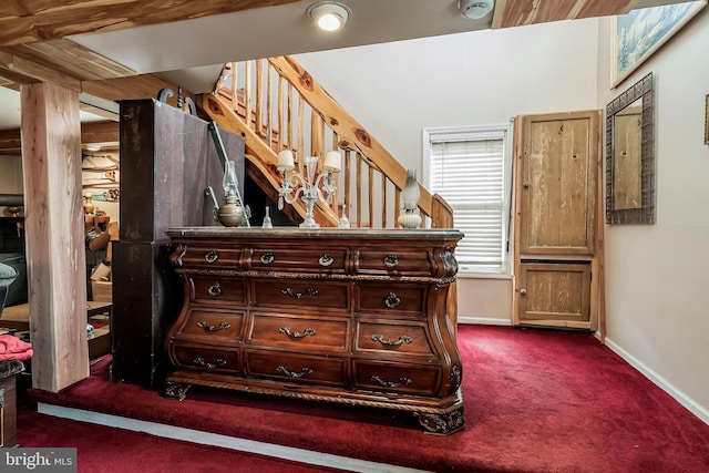 interior space with carpet floors