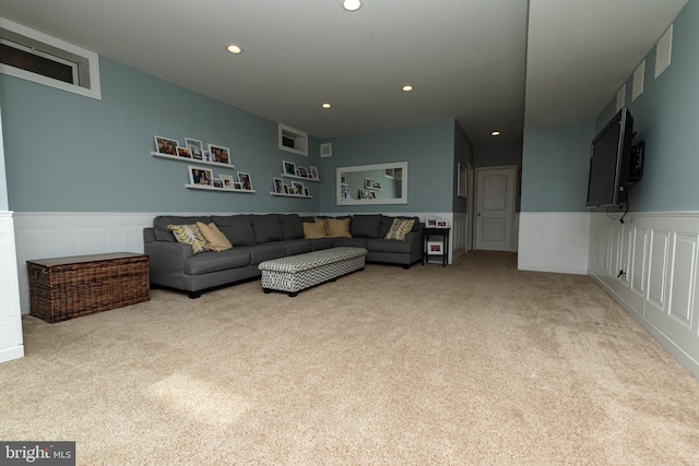 view of carpeted living room