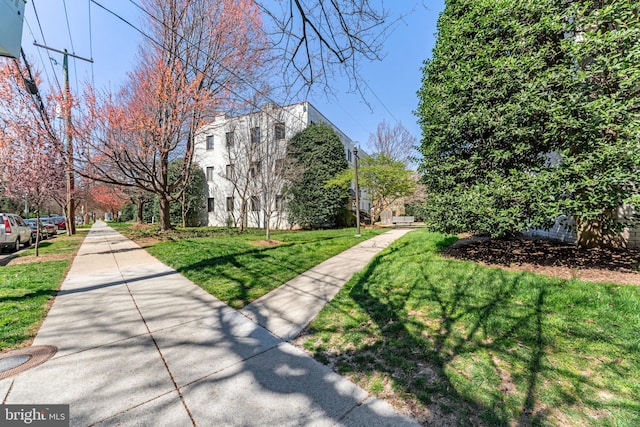 exterior space with a lawn